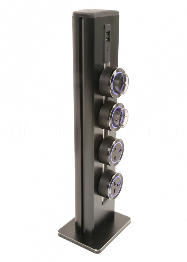 TT 1.0 - Colonnette électrique deux faces - 4 x USB