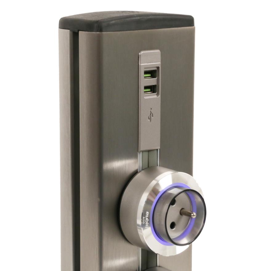 TT 1.0 - Colonnette électrique deux faces - 4 x USB