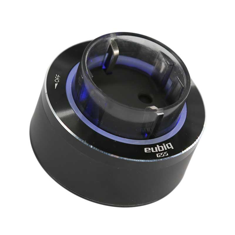 Prise de courant Européenne GS3 - Bague aluminium - Led bleu