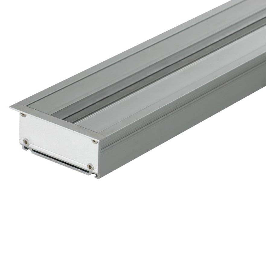 RH2 - Goulotte Encastrable 150 cm, finition alu brossé
