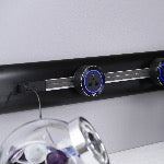 Prise de courant Internationale ITL4 Noire - Bague plastique Noire - Led Bleu