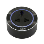 Prise de courant Internationale ITL3 Noire - Bague Alu - Led Bleu