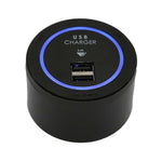 USB4-L - Chargeur USB deux sorties - Noir - Led Bleu - 3,4 Amp.